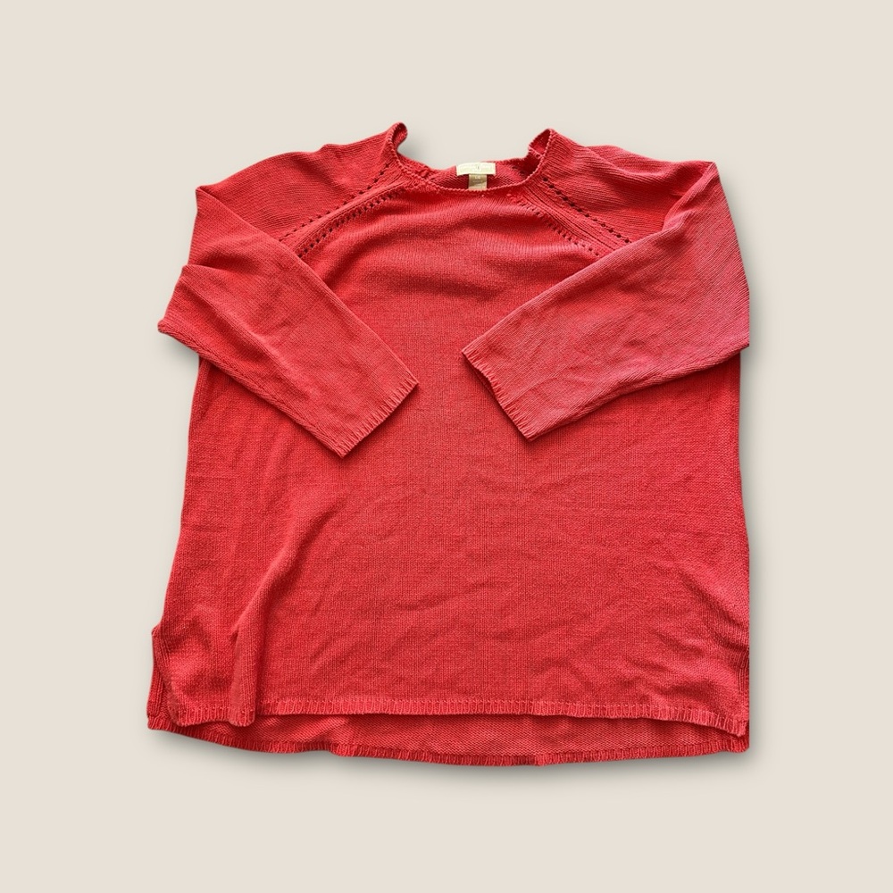 Coral Knit Sweater- Vintage Cotton Ginny